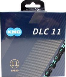 KMC Chaîne de vélo Dlc11 Noir/Céleste 118 maillons