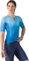 Maillot à Manches Courtes Castelli Climber's A/C Femme Bleu