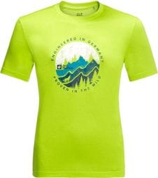 T-Shirt Jack Wolfskin Hiking S/S T Vert Homme