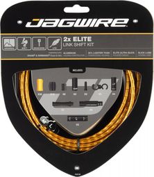 Jagwire Cables & Jackets Kit 2x Elite Link Shift Kit Gold