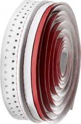 Guidoline de vélo route velo microfibre ajourée  bicolore rouge / blanc
