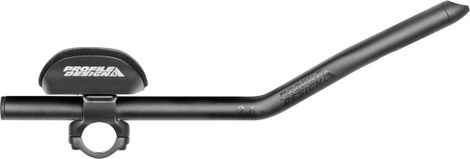 Aerobar Profile Design Sonic Ergo 26A Aluminium Zwart