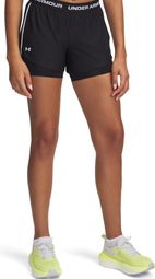 Under Armour Tech Play Up 2-in-1 Shorts Zwart Dames