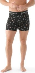 Boxer da uomo Smartwool Merino Print Black