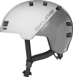 Abus Skurb Ace Silver / White Bowl Helm