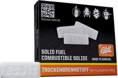 Combustible solide Esbit (lot de 20 tablettes)