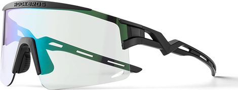Lunettes RockBros Photochromiques Vélo – UV400, Monture Blanche – VTT Cyclisme