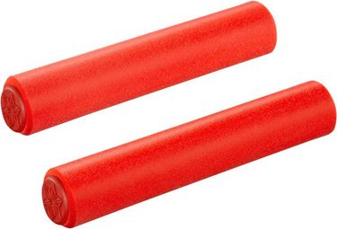 Paire de Grips Supacaz Siliconez XL Rouge Fluo