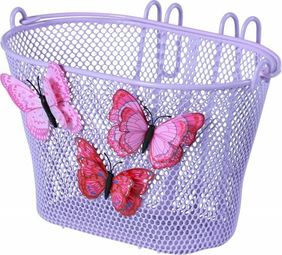 Cestino per bicicletta Basil Jasmin Butterfly junior anteriore o posteriore lila