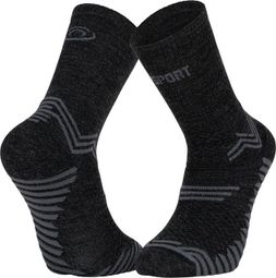 Paire de Chaussettes BV Sport Trail Ultra+ Mérinos Gris Anthracite