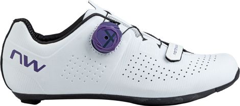 Northwave Storm Carbon Witte/Paarse Dameswegschoenen
