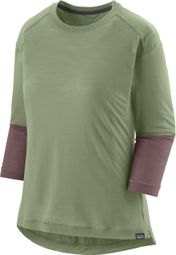 Patagonia Women's Merino 3/4 Sleeve Jersey Green/Purple