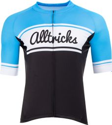 Alltricks Korte Mouwen Jersey Vintage Blauw