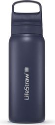 Bouteille filtre à eau LifeStraw Go 2.0 isolée en acier inoxydable de la mer Egée 700 ml-Bleu
