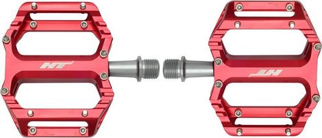 Paar platte pedalen HT Components AR09SX Rood