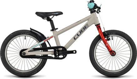 Cube Cubie 160 RT Kids MTB Single Speed 16'' Grijs Rood 2023 3 - 5 jaar oud