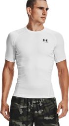 Camiseta de compresión de manga corta Under Armour Heatgear Blanca