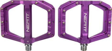 Pair of Neatt Oxygen V2 8 Pin Purple Flat Pedals