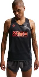 Nike AeroSwift Zone Tanktop für Herren, Schwarz/Rot