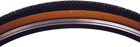 Pneu vtc urbain 700 x 35 Michelin world tour noir/beige tr (37-622)