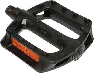 PEDALE BMX NEWTON RESINE NOIR 9-16  ROULEMENT DU (PAIRE SUR CARTE)