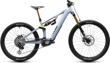 Cube AMS Hybrid 177 C:62 Super TM 600X E-Mountainbike mit Vollfederung, Sram AXS 12V, 600 Wh, Bosch 120 Nm, 29/27,5'', Grau/Blau Artichoke 2027