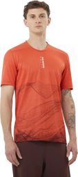 Maillot manches courtes Salomon S/Lab Ultra Print Rouge Homme