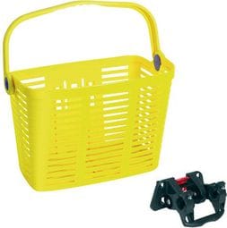 PANIER PLASTIQUE JAUNE AVEC FIXATION PLAZA 34x18x25.