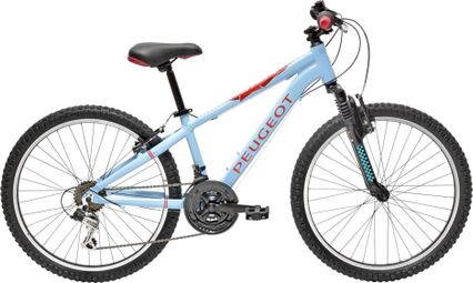 Bicicleta de montaña semirrígida para niños Peugeot JM-24 Shimano 6V 24'' Azul 9 - 12 Años