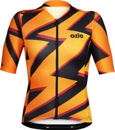 OZIO MAILLOT CYCLISTE MANCHES COURTES THOR ORANGE FEMME (Coupe Ajustée)