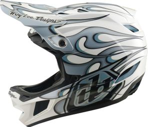Troy Lee Designs D4 Composite MIPS Full-Face Helmet in White/Silver