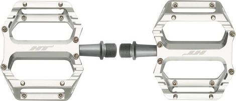 Paar platte pedalen HT Components AR09SX Zilver