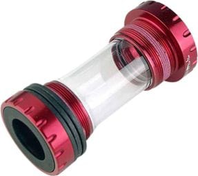 CUVETTE/BOITIER PEDALIER A VISSER ROUTE/VTT ATOO TYPE SHIMANO HOLLOW. ROUGE BOITE 68/73MM