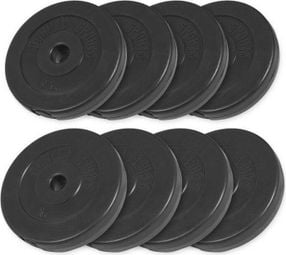 Disques plastiques de 1 25 KG à 15 KG au choix ou lots de 30 KG - Poids : 30 KG  (4 X 2 5 KG ET 4 X 5 KG)