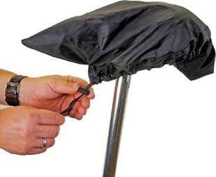 Couvre selle vélo protection pluie avec sacoche sur rail