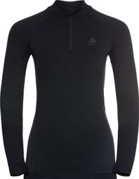 Women's 1/2 Zip Odlo Performance Warm Eco Long Sleeve Jersey Grey