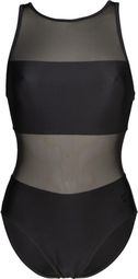 Arena Mesh Panels Swimsuit Vent Black