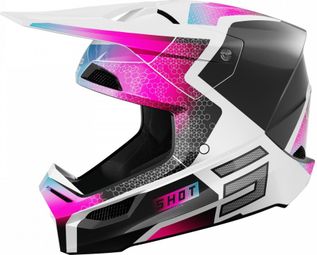 Casque Intégral Shot Race Phaser Bleu Rose Adulte