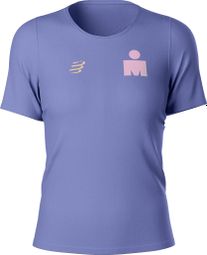 Short-sleeved jersey Compressport Training IronMan 2025 Anything is possible Violet/Rose Woman