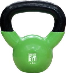 Orange Gym Kettlebell en vinyle 4 kg Vert