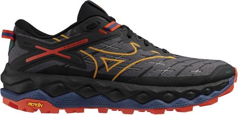 Mizuno Wave Mujin 10 Trailrunning-Schuhe Schwarz/Blau/Orange Herren