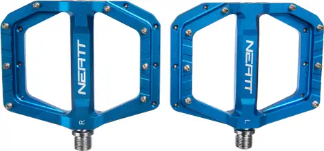Neatt Oxygen V2 Flat Pedals 8 Spikes Blue