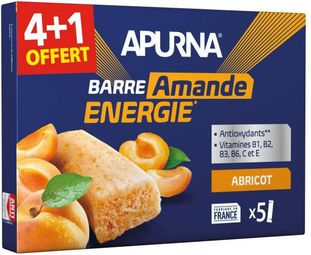 4+1 Barres Énergétiques Apurna Energie Abricot-Amande 5x25g
