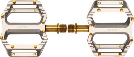 Paar platte pedalen HT Components AR09T Grijs
