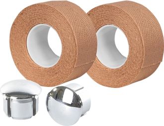Guidoline Velox coton superieur tressostar 90 beige avec embouts guidon (pr) blister