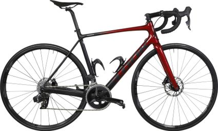 Gereviseerd product - Look 785 Huez Interference Racefiets Sram Rival AXS 12V Zwart Mat/Rood Glossy 2022 M