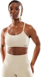 Brassière de sport sans couture femme Fitness Spark Beige