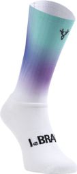 Paar LeBram Race Aero Socken Blau Violett Farbverlauf