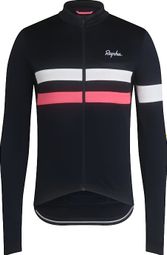 Maillot Manches Longues Rapha Brevet Bleu Foncé / Rose