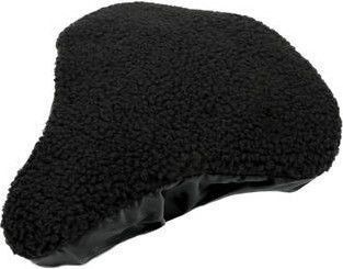 Couvre-selle de vélo - Fourrure noire - Femmes/Hommes